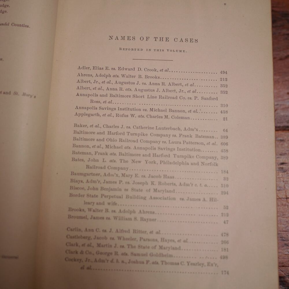 Antique 1888 Maryland Reports William Keech Court of Appeals Leather Bound Book - Picture 10 of 11